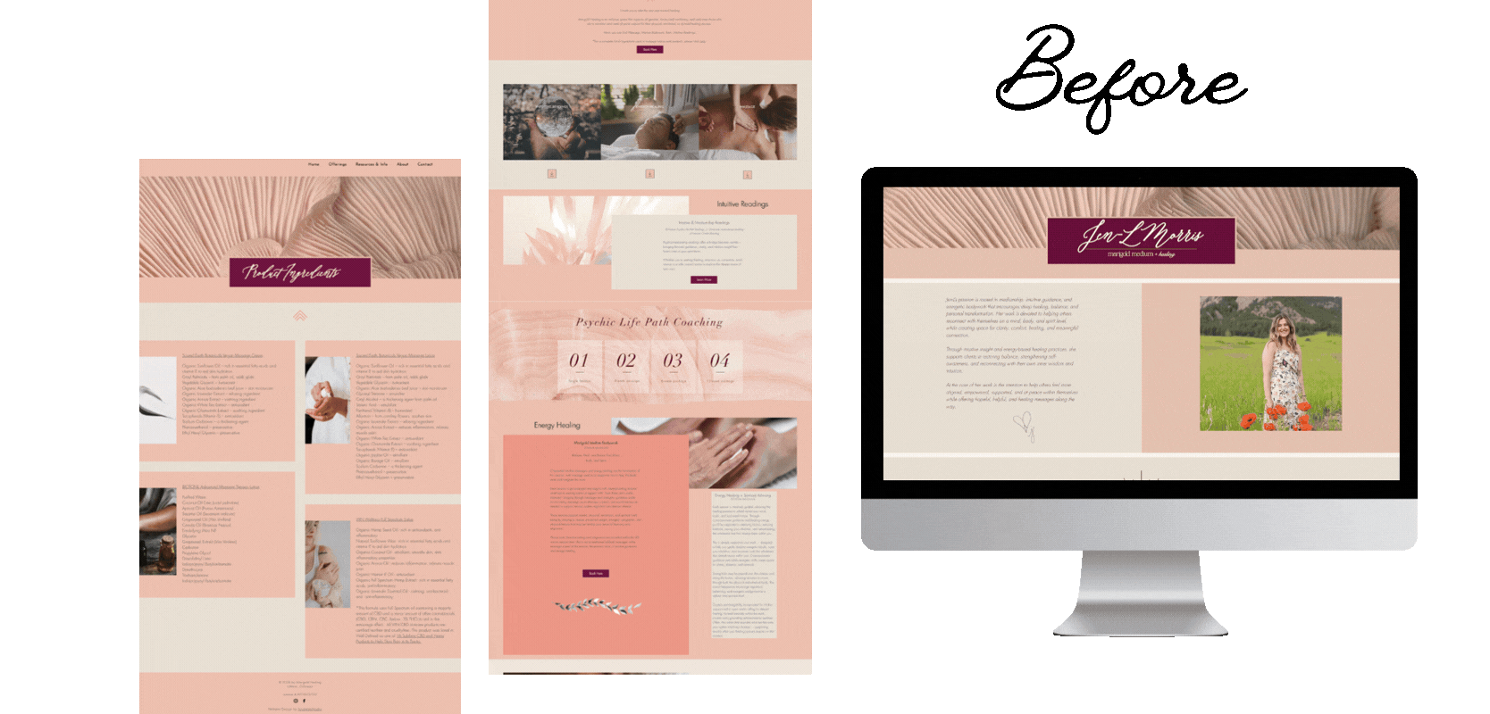 The Marigold Medium website before the redesign, on a Wix template.