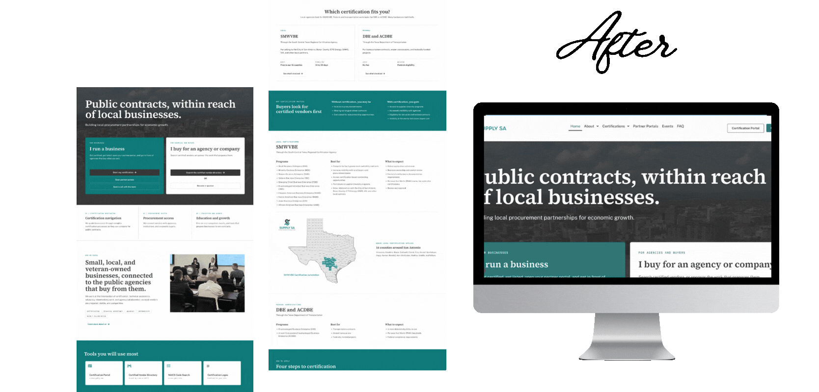 The Supply SA website after the redesign by Soulwire Studio.